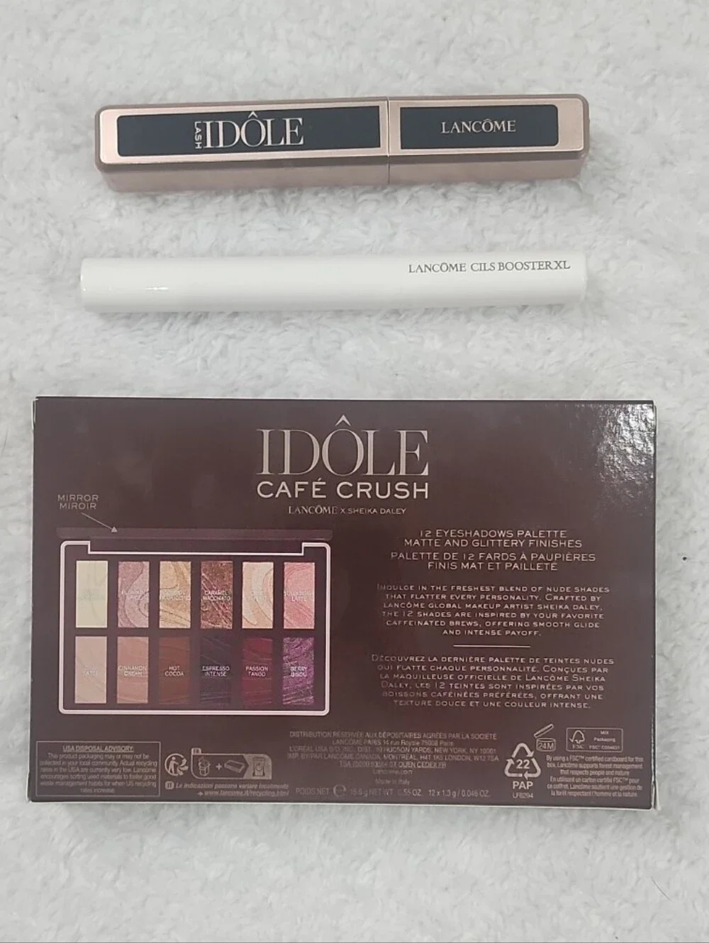 Lancome Eye Bundle Idole Cafe Crush Eyeshadow Idol Mascara & Cils Booster XL